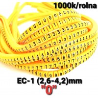 Oznake za provodnike EC-1 2,6mm2-4,2mm2, "0"